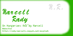 marcell rady business card